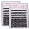 Yudel Lash Clusters Kit, Individual Eyelash Clusters Fluffy Lash Extension Kit Reusable Eyelash Extension Kit 200PCS Lengthening Wisps 8-16mm MIX 60D Curl Individual Lashes Clusters Lashes Kit