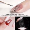 SUTOKAKA 6 Colors Spider Gel Set, Elastic Drawing Spider Gel with Nail Art Brush, White Black Red Blue Gold Silver Paint Wire Drawing Gel Polish Manicure DIY Nail Designs