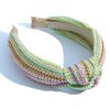 FEDANS Knotted Wide Headbands Raffia Headband Colorful Weave Fashion Holiday Hairband Summer Elastic Stretch Top Knot Hair Accessory For Women Girls