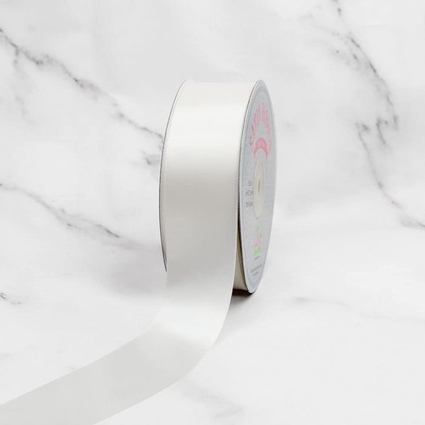 Creative Ideas Solid Satin Ribbon, 1-1/2"/50 yd, White