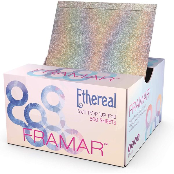 Framar Ethereal Pop Up Hair Foil, Aluminum Foil Sheets, Hair Foils For Highlighting - 500 Foil Sheets