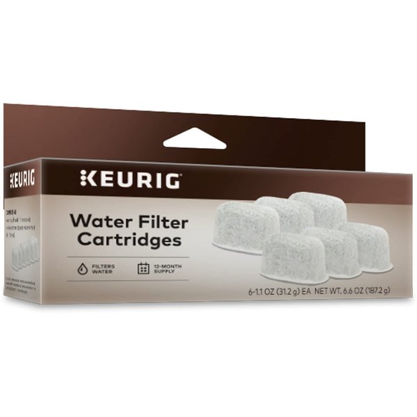 Keurig Water Filter Refill Cartridges, Replacement Water Filter Cartridges, Compatible with 2.0 K-Cup Pod Coffee Makers, 6 Count