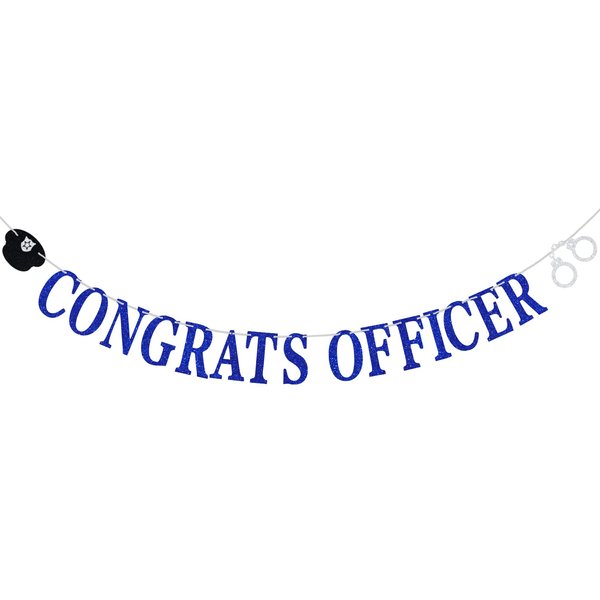 First Holy Communion Congrats Officer Banner, Future Police Officer, Class of 2022 Decorations, for Congratulations Police Officer Party Decorations