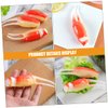 BESTonZON 3pcs Shrimp Model Decor Realistic Crab Claw Toy Adorable Fake Crab Leg DIY Supplies Simulation Crab Claw Artificial Faux Crab Claw Simulated Toy Dining Table PVC Accessories