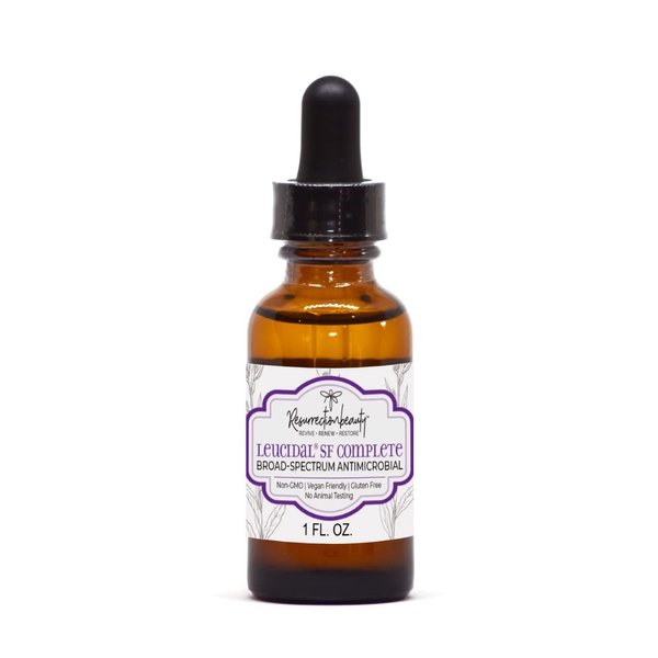 Leucidal® SF COMPLETE Broad Spectrum Protection Cosmetic Ingredient for DIY Vitamin C Ascorbic Acid & Hyaluronic Acid Powder Serum, Facial Lotion & Other Formulations, 1 oz RESURRECTIONbeauty
