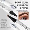 3D Waterproof Microblading Eyebrow Pen,Eyebrow 4 Tip Brow Pencil, Eyebrow Magic Pen Eyebrow Microblading Pen Eyebrow Pen Waterproof&Smudge-proof Creates Natural Looking Brows (Black)