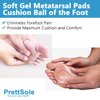 PrettSole 4 Pairs Clear Metatarsal Pads for Women, Ball of Foot Cushion, Gel Foot Pads for Ball of Foot, Forefoot Cushions Support Adhere to Shoes for Metatarsalgia, Morton's Neuroma Pain Relief