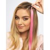 Clip In Color Strip Hair Extensions Color Berry Kiss - POP by Hairdo 18" Heat Friendly Synthetic Women's 1 Inch Wide Snap Clips Fun Colorful