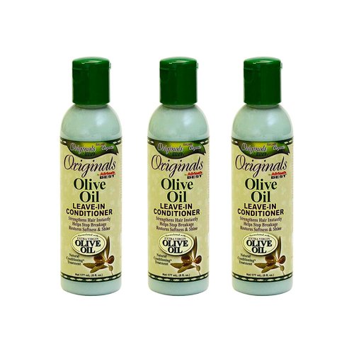 Africas Best Conditioner Originals Olive Oil Leave-In 6 Ounce (177ml) (3 Pack)