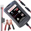 LST 12V Battery Trickle Charger Maintainer Portable Smart Float Charger for Car Motorcycle Lawn Mower SLA AGM Gel Cell Wet Lead Acid Batteries