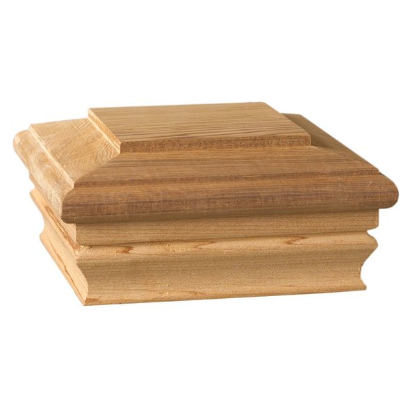 Deckorators 4X4 Newport Copper High Top Fence Cedar Post Cap - Rot Resistant, Made with Cedar, for Outdoor Fences, Mailboxes & Decks