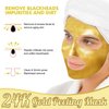 2Pcs 98.4% Gold Foil Peel-Off Mask,Gold Peel Off Mask Anti-Wrinkle,98.4% Golden Peel Off Mask,Anti-Aging Gold Face Mask for Moisturizing,Removes Blackheads,Reduces Fine Lines,Cleans Pores(80g)