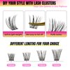 DIY Lash Extension Kit Cluster Lashes Kit with 72 Pcs D Curl Cluster Lashes Wispy Eyelash Bond and Seal Lashes Remover and Eyelash Applicator for Beginner DIY at Home by W(Babe Kit-D-10-16MM 05)