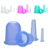 lychee Anti Cellulite Cupping Therapy Set for Family 4Pcs Silicone Vacuum Massage Cups - Chinese Cupping Kit for Body and Facial Massager for Adults Home Use (Blue)