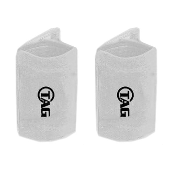 TAG Adult Wrist Coach - Triple Window Size 5" x 3.5" - Baseball Soccer Football Play Coach Playbook Quarterback Wristband - 1 Count - White