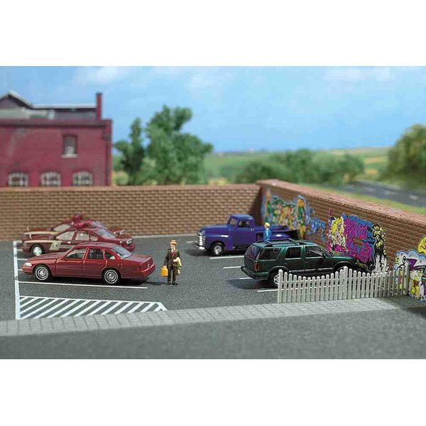 Busch 9713 Asphalt parking area HO Scale Scenery Kit