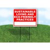 Sustainable Living and Eco-Friendly Practices Write On Me Red 18x24 in Single Sided Yard Road Sign w/Stand