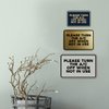 Classic Framed Please Turn the A/C Off When Not In Use Door or Wall Sign | Eco-Friendly Home Sign (Blue) - Small