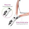 Cuticle Trimmer Cuticle Remover with Cuticle Pusher, XUNXMAS Professional Stainless Steel Durable Pedicure Manicure Tools Cutter Nipper Scissor Clipper for Fingernails and Toenails Rose Gold