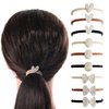 Faerie 12Pcs Rhinestone Stretch Hair Tie, Ponytail Headband, Crystal Elastic Hair Tie, Women and Girls Hair Accessories Set