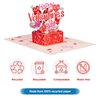 Paper Love Happy Valentines Day Card, 3D Handcrafted Pop Up Valentine's Cards - 100% Recycled and Eco-Friendly, 5" x 7" Cover - Includes Envelope and Note Tag, Frndly