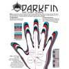 Darkfin Webbed Power Swimming Gloves (1 Pair) for Men, Women, Scuba Diving, Snorkeling, Spearfishing, Surfing in Cold Water, Ultra Thin Hand Fins, Pool Swim Paddles, Latex, Black, Youth Medium