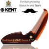 Kent 87T Combo Handmade Folding Pocket Comb for Men, Fine Tooth Hair Comb Straightener for Everyday Grooming Styling Hair, Beard or Mustache, Use Wet or Dry, Saw Cut Hand Polished, Made in England