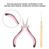 Hair Extension Tools, 3 Hole Mini Pliers Hair Extension Hook Needle Set Stainless Steel Hair Extension Pliers Wig Tools Pliers Hair Extension Removal Accessory for DIY and Salon Use