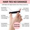 SUTHIA Black Hair Ties for Thick Hair 120 Pack, Nylon Hair Ties No Damage Hair Ties Bulk Hair Ties Thick Hair Elastic Hair Ties Ouchless Hair Ties for Women Cloth Ponytail Holders Fabric Hair Bands