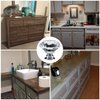 YourGift 12 Pack Drawer Knobs Diamond Shaped Crystal Glass 30mm Cabinet Knobs Pull Handles (Silver)