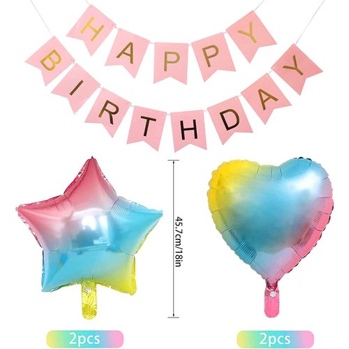 13th Birthday Decorations for Girls Gradient color Age 13 Birthday Balloons with Happy Birthday Banner for Baby Showers Thirteenth Birthday Party Supplies for Girls Boys (13th-Birthday)