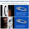 314301 RV Baggage Door Strike Plate, RV Luggage Door Latch Camper Latches for 5th Wheels, Travel Trailer and Motorhomes, Mobile Home Door Plate RV Entry Door Replacement Parts (2 Pack)