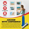 QUALIHOME Conical Concrete Anchors and Screws Kit, Plastic Conical Wall Anchors for Lightweight Fixtures in Concrete, Block, Brick, and More, 100 Pack of Concrete Anchors, Screws & 1 x 1/4" Drill Bit