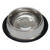 Loving Pets Standard No-Tip Dog Bowl, 16-Ounce, nickel