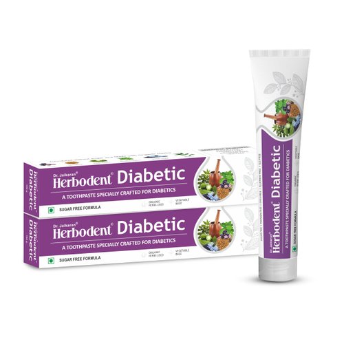 Herbodent® Diabetic Toothpaste- 3.53 oz Pack of 2 | Toothpaste specially crafted for Diabetics | SLS & SUGAR FREE Formula | 7 Organic Herbs - Jamun, Fenugreek, Bitter Gourd, Madhunashini, Black Seed..