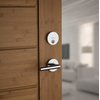 Kwikset Uptown Deadbolt Lock, Polished Chrome Round Exterior Keyed Front Entry Door, Pick Resistant SmartKey Rekey Security, Single Cylinder Dead Bolt