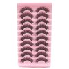 VGTE False Eyelashes 16MM Fluffy Wispy Dramatic Faux Mink Lashes Natural Style Fake Eye Lashes 10 Pairs Pack