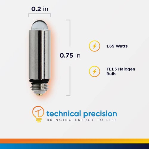 0.75W 2.7V Halogen Bulb Replacement For Welch Allyn Hpx060 By Technical Precision- TL1.5 Welch Allyn Replacement Bulb - 1 Pack