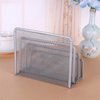 VANRA Small Letter Sorter Desktop File Holder Organizer Metal Mesh with 3 Vertical Upright Compartments (Silver)