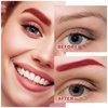 Eyebrow Pomade Cream,Brow Pomade Gel Naturally Long Lasting Waterproof,Delicate and Smooth Eye Brow Makeup Cosmetics with Eyebrow Brush - Bright Red