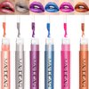 Maydear Metallic Liquid Lipstick, 6 Colors Shimmer Lip Gloss Set for Women, Long-Wear, Diamond Glitter Finish, Pearl Glam Lip Stain Makeup for Dress-Up, Cosplay, Halloween
