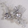 Jumwrit Silver Bridal Hair Comb Pearl Rhinestone Hair Comb Wedding Headpiece for Bride Bridesmaid Crystal Hair Accessories