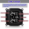 EOHMAK Motorcycle TPMS Wireless Tire Pressure Monitoring System with 2 External Sensors LCD Display Motorbike Tyre Temperature Alarm for Two-Wheeled Motorcycle Wireless TPMS