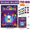 WNSIRVY Halloween Party Games for Kids, Pin The Eye on The Monster Game Monster Poster with 30 Pcs Eye Stickers for Boys Girls Halloween Birthday Classroom Party Supplies Activities Party Decorations