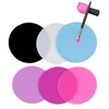 8 Sheets Silicone Round Shape Nail Art Painting Gel Palette Nail Polish Mixing Plate Foundation Lipstick Palette Cosmetic Palette Paint Drawing Color Dish Manicure Nail DIY Tool