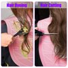 KUNBEIEN Hair Dye Collar, Salon Hairdressing Hair Cutting Cape, Styling and Hair Cutting Salon Supplies, Waterproof Silicone Neck Guard(Pink)