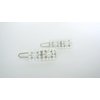 Two small tiny rectangle white pearl hair pin clip barrettes fine hair