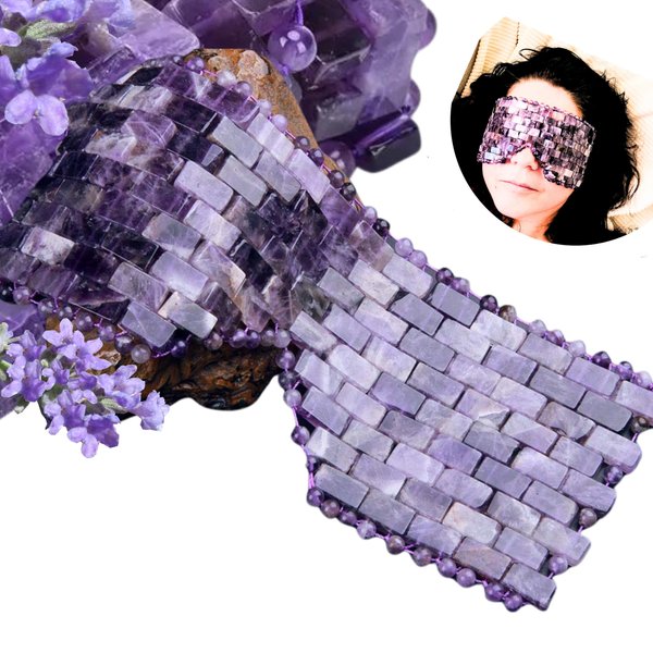 LAVÔNNÉ AMETHYST Mask & Eye Roller Gift for wife (Small Eye Mask)