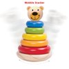 TOOKYLAND Wooden Bear Wobble Stacker - 7pcs Stacking Tower Toy, Ages 12m+