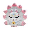 Nine Tailed Fox Animal Miniature Building Block Set, DIY Mini 3D Building Block Set, Gift for Children,Compatible with Lego (White Nine Tailed Fox)